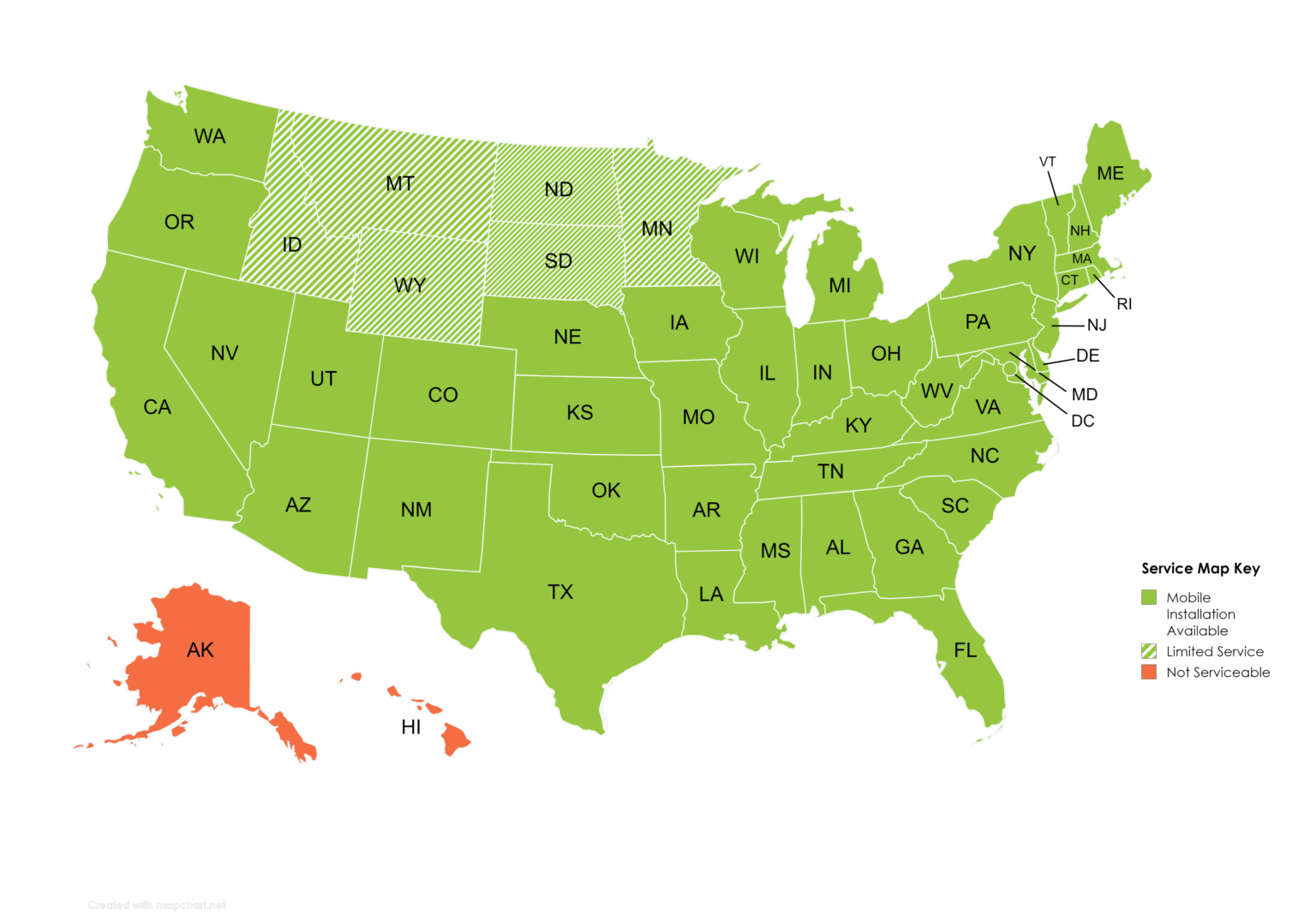 Service Area Map
